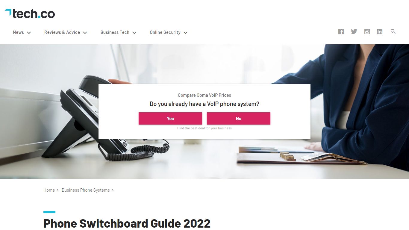 Tech.co Explains - Phone Switchboard System | 2022 Guide